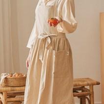 코르(corr) 롱포켓 앞치마, 오트밀