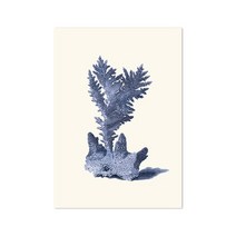 골동품 인테리어 소품 빈티지 앤틱 옛날 물건 네이비 블루 산호 아트 인쇄 벽 바다 산호 벽 아트 인쇄 캔버스 회화 홈 해상, a3 30x42 cm 프레임 없음, ph7602