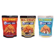 정새우 진짜새우 60g 3가지맛 2봉씩 (총 6봉), 하바네로칠리+사우어크림+베이크드갈릭 각2봉
