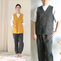 생활한복 개량한복 절복 법복 봄가을 남녀공용 이중지 조끼 바지