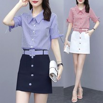 DarjinQD 여자 여름 투피스 반팔 반바지 BH559