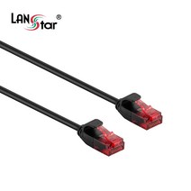 LANstar CAT.6 UTP 초슬림 랜케이블 2m/LS-SL6-2B/블랙/1Gbps 기가비트/250MHz 대역폭/인터넷 케이블/32AWG/연선/LSZH 난연/8P8C/RJ45