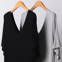 딥 브이넥 실키 롱원피스 206F012S 빅사이즈 여성