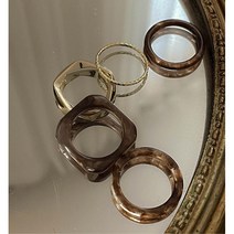 아크릴반지 민자 빈티지 레이어드링 마블 레이어드반지