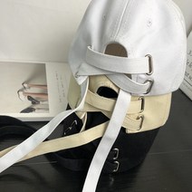 무지 백 레이스업 긴 리본 캡모자 볼캡 야구모자 남여 커플모자 (3Color)