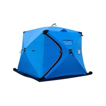 대형 겨울용텐트 원터치 낚시 동계텐트 두꺼운 캠핑 텐트 중형, 업그레이드된 모델 두꺼워진 바닥  2-3인 위장