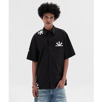 DNSR 선플라워 하프 셔츠 블랙 sunflower half shirts black
