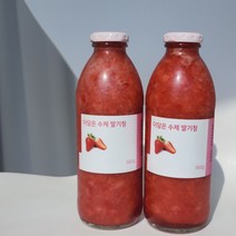 더담은 수제딸기청 자일로스설탕 국산딸기 홈까페 딸기라떼 우유에 타먹는 딸기청, 660g, 2개, 2개입