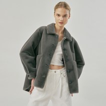 몰리올리 [몰리올리] SHIRKET21 에코퍼 자켓 GREY