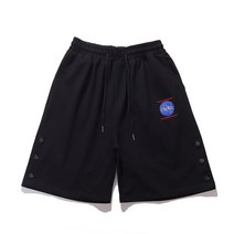 5부 반바지 CIETEASER 아메카지스타일 트렌드 캐쥬얼 자수 운동 츄리닝바지 청소년 와이드 루즈핏 4891061516