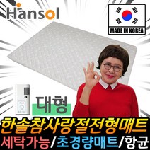 한솔참사랑 초절전 전기매트 물세탁 온열요 김형자 캠핑요 홈쇼핑 소형 대형 싱글 더블 침대 메트 세탁가능 절전형 전기요 후기 추천 온열매트 전기담요, 김형자 한솔 초절전 전기매트:대형(더블)