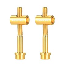 Monland TOOPRE 2개 m5x30mm 자전거 나사 시트 포스트 볼트 튜브 티타늄 합금 고정 7, M5x30mm., 골든