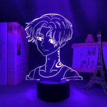 도쿄리벤저스 무드등 아크릴 피규어 LED 사노 만지로 마이키 조명 네온 사인 애니 리벤져스, 16색 균열 받침대 리모컨 + U