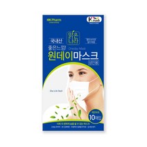 원데이마스크 맑은나라 원데이 일회용 마스크 10매입 화이트 성인용