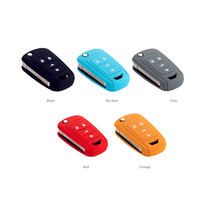 이너스 쉐보레 4버튼 자동차 폴딩키 실리콘 케이스 뉴 스파크 아베오 말리부 크루즈 라세티 알페온 트랙스 올란도, (VA-S26)오렌지