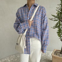 민샵 페일리 체크거즈 남방 데일리 루즈핏 박시핏