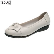 Z3JC 여성 통굽 빅사이즈 펌프스 웨지 단화