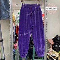 Makone 상표등록 벨벳 코듀로이 골뎅 조거 팬츠 여가을 겨울와이드핏 9부 캐주얼 벨로이드