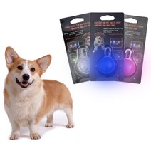 국내배송 강아지 야광 LED펜던트 라이트 방울등 산책 애견소품, 블루(Blue)