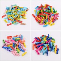 미니 컬러 나무집게 나무집게 사진집게 사진걸이집게 사진장식집게 폴라로이드집게 즉석사진집게, 사이즈, 3cm