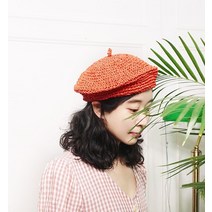 앞머리 썸머 밀짚 꼭지 베레모625
