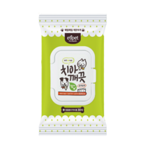 강아지 위생 치주염 구취 치석 제거 구강 치아 물티슈 30매 강아지치석제거제 강아지치약칫솔, 1개