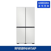 [지펠] [835L] 삼성 비스포크 4도어 글라스[RF85B96W1AP], 색상:글램 화이트
