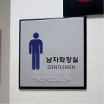 시각장애 점자표시 화장실 표지판 5종 안내표지판, 장애인용