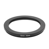 52mm ~ 42mm 금속 스텝 다운 링 렌즈 어댑터 필터 카메라 도구 액세서리 새 새, 검은색