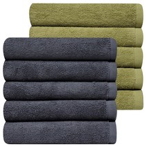 10장 데일리타올 30수 120g, 챠콜그레이5장+카키5장, 10개