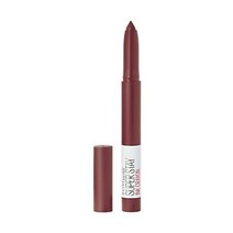 Maybelline 슈퍼 스테이 잉크 크레용 립스틱 정밀 팁 매트 립 크레용 내장 샤프너 최대 8시간 지속 메이크 잇 해펜 베리 레드 1.1g(0.04온스), 0.04 Ounce (Pack of 1), LIVE ON THE EDGE