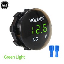 디지털 패널 전압계 DC 12V-24V 테스터 Led 디스플레이 자동차 바이크 오토바이 보트 ATV 트럭 수리 액세서, green_3, 03 green light