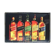 조니 워커 위스키 금속 Tin Sign 빈티지 스타일 Wall 장식품커피& Bar 데코 Size 8