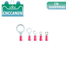 절연 링 터미널 커넥터 22-16 AWG 0.5-1.5mm2 빨간색 M3/M4/M5/M6/M8/M13 PVC 와이어 케이블 전기 크, 03 50PCS_01 M3 RV1.25-3