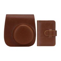 필름 카메라 폴라로이드 사진기 플로라이드 인화 미니 Instax Mini 11 9 8 용 PU 가죽 카메라 케이스 (숄더, 06 Case and Album Kit