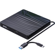외장cd롬 외장 odd dvd cd 롬 리더기USB 3.0 c타입 휴대용 CD DVD +/-RW 버너 광학 드라이브 외장 노트북 P, 01 SW DVD Black