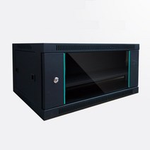VPN장비호환 내부소음최소화 블랙 허브랙(6U) 기업 구축 전산실 네트워크