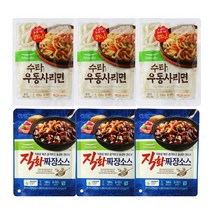 (냉장)[풀무원]우동사리면210gx3+직화짜장소스180gx3, 210g, 3개