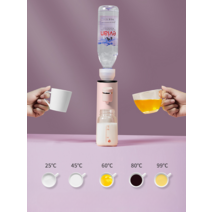 미니 온수기 정수기 자동 생수 정수 소형 작은 가정용 캠핑용, 핑크