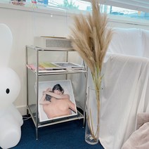 왓위셀 핑크뮬리 팜파스 가지 대형 인조 갈대 억새풀 인테리어 조화, 버건디레드뮬리, 1개