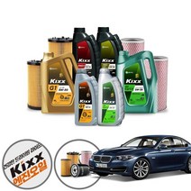 BMW (10-17) F10 520i (N20) 가솔린 킥스파오 5w20 5w30 5w40 합성엔진오일 5통+흡기+오일필터 KPT-138 cs06034, 벡스 5W30 직수입롱라이프 필터 코팅제 포함
