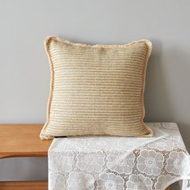 보웰 내츄럴 라탄 스타일 쿠션커버 50x50