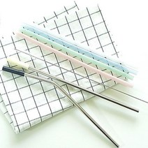 메이앤홈 위생적인 실리콘 스텐 빨대 세척솔, 실리콘빨대(색상랜덤), 1개