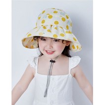 솜니움베베 여아 유아 여름 썬햇 여자 아기 와이어 썬캡 챙 모자 (48-54cm)