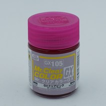 군제 Mr 하비 GX105 클리어 핑크유광 18ml 락카도료, 클리어 핑크