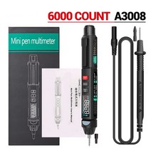 A3008 프로 디지털 펜 테스터 6000 카운트 지능형 멀티 미터 센서 전압 측정기 비접촉 전압계, 01 CHINA