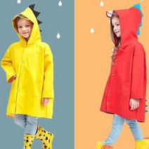 왕눈이 옐로우 레드 공룡 유아레인코트(M-XXL) 204660 레인코트 유아 남아 아기 여아 비옷