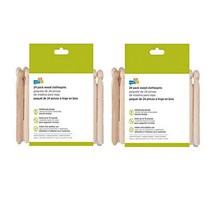 Honey-Can-Do INTL 48 Pack Traditional Wood Clothespins Birch Hardwood Construction null, 1, 기타
