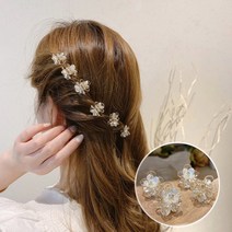 눈부신 한국 동대문 투명 여름 꽃 작은 집게 소녀 머리핀 여자 귀염둥이 어른 아이 편발 신기 머리장식 미니 꽃 머리핀 개 조, default