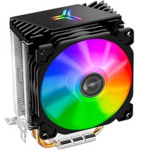 CPU쿨러 공냉식쿨러 onsbo cr1200 cpu 쿨러 2 히트 파이프 타워 rgb 조명 효과 9cm 팬, 검은색, 검은색